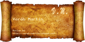 Veréb Martin névjegykártya